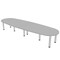 Skutchi Designs 45 in W, 144 in L, 29 in H, Engineered Wood Top, Grey HAR-BOVL-46143-PT-01 - alternate 1